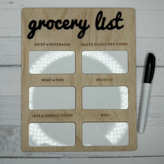 Magnetic Fridge shopping list Organiser